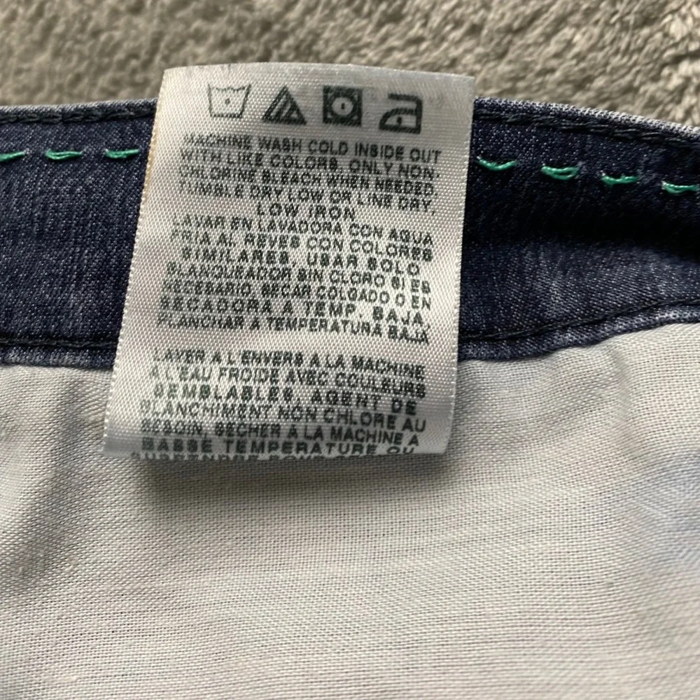 Lee Womens Relaxed Fit Straight Leg Jeans Dark Indigo Blue Stretch Size 12M